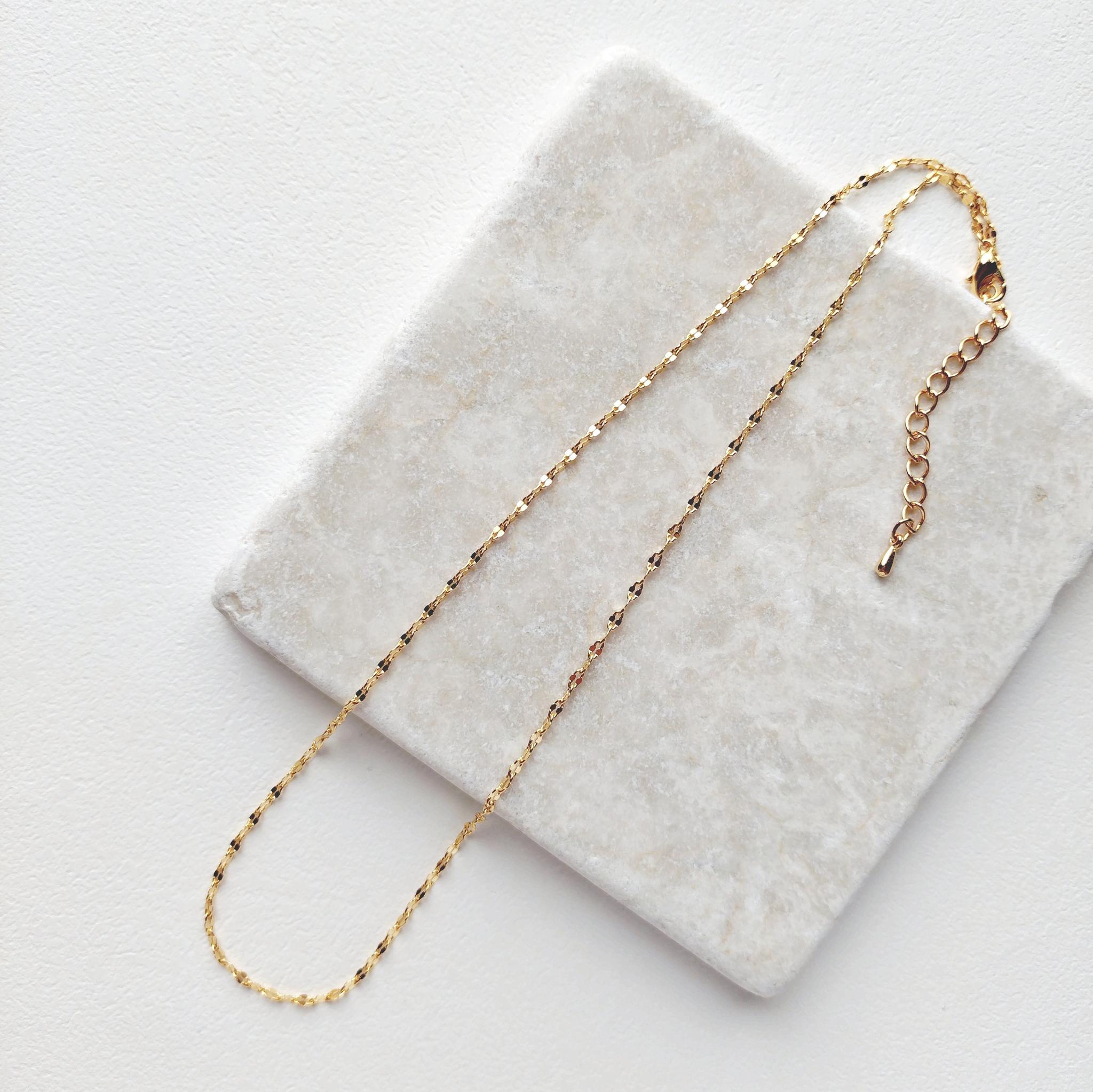 【送料無料】k16gp ペタルチェーン ネックレス+ピアス/イヤリング セット | 3枚目